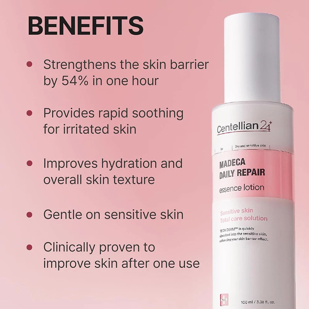CENTELLIAN24 Madeca Daily Repair Essence Lotion - Lotion mit Niacinamid und Ceramid zur Stärkung der Hautbarriere - 100 ml