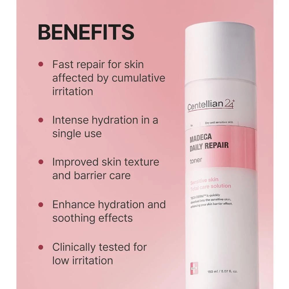 CENTELLIAN24 Madeca Daily Repair Toner - Gesichtswasser mit Centella Asiatica TECA und Ceramiden zur Feuchtigkeitsversorgung und Stärkung der Hautbarriere - 150 ml