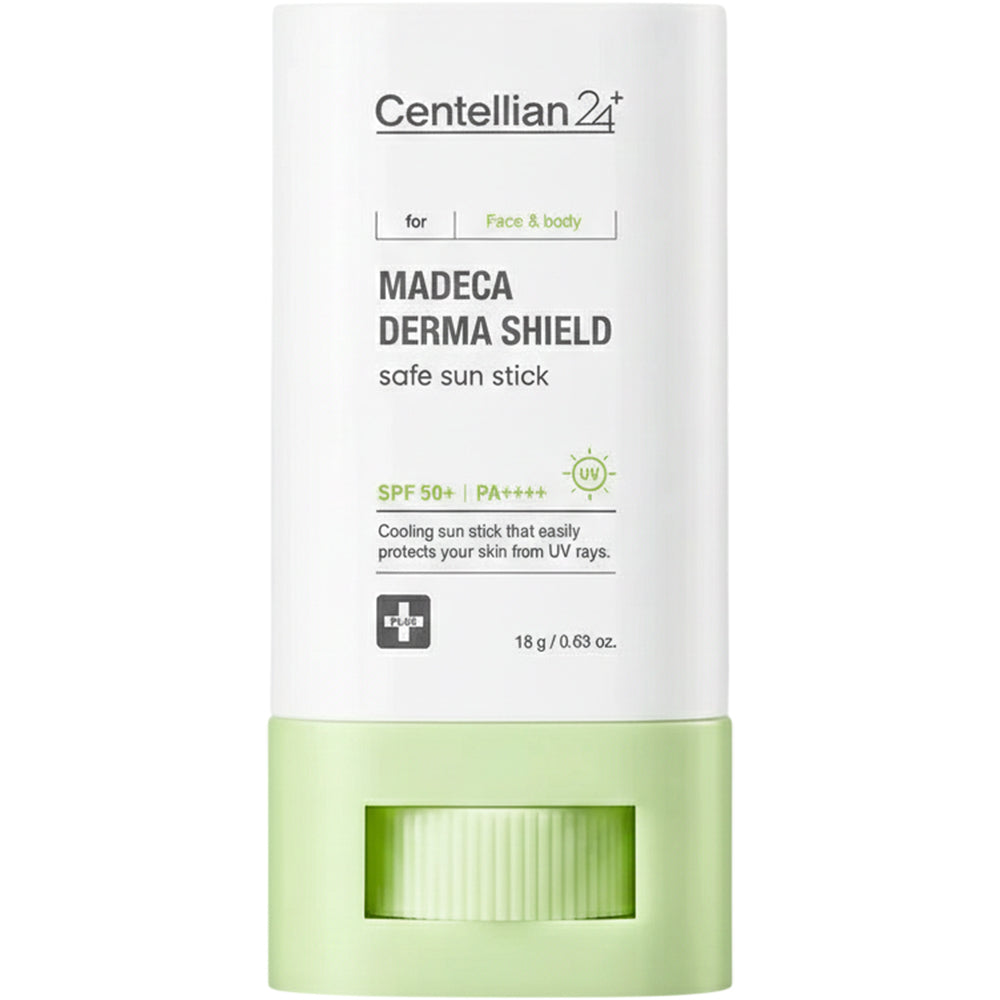 CENTELLIAN24 Madeca Derma Shield Safe Sun Stick LSF50+ PA++++ - Gesichtsstick mit Centella Asiatica (TECA) und Niacinamid, der Sonnenschutz SPF50+ PA++++ bietet und eine schnelle und gleichmäßige Anwendung im Laufe des Tages ermöglicht