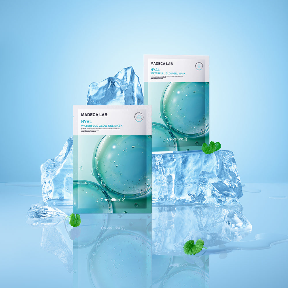 CENTELLIAN24 Madeca Lab Hyal Waterfull Glow Gel Mask - Gesichtsmaske mit Hyaluronsäure und Niacinamid für intensive Feuchtigkeit und Hautkomfort - 22g