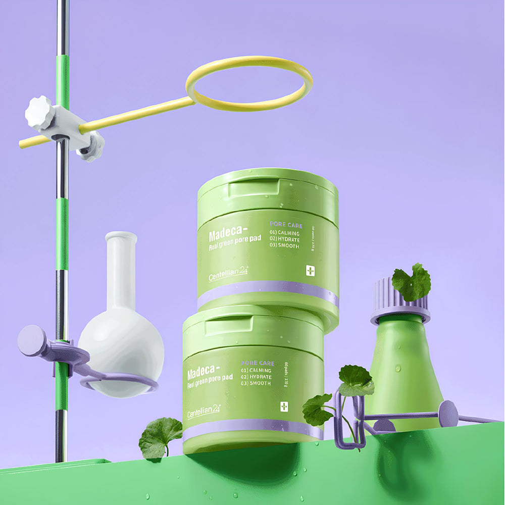 CENTELLIAN24 Madeca Real Green Pore Pad - Gesichts-Toner mit TECA und Niacinamid zur Beruhigung der Haut und Porenreinigung - 60 Stück