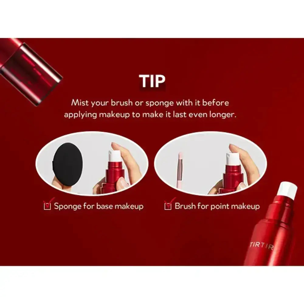 TIRTIR Mask Fit Make-Up Fixer - Fixierspray mit Centella Asiatica-Extrakt und wasserbasierter Formel, das hilft, das Make-up zu fixieren und ein ebenmäßiges Aussehen zu bewahren - 80 ml