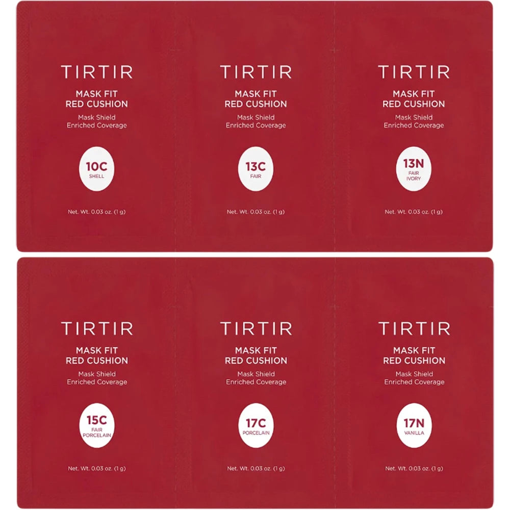 TIRTIR Mask Fit Red Cushion Kit - 6 X 1 gr - 10C-17N