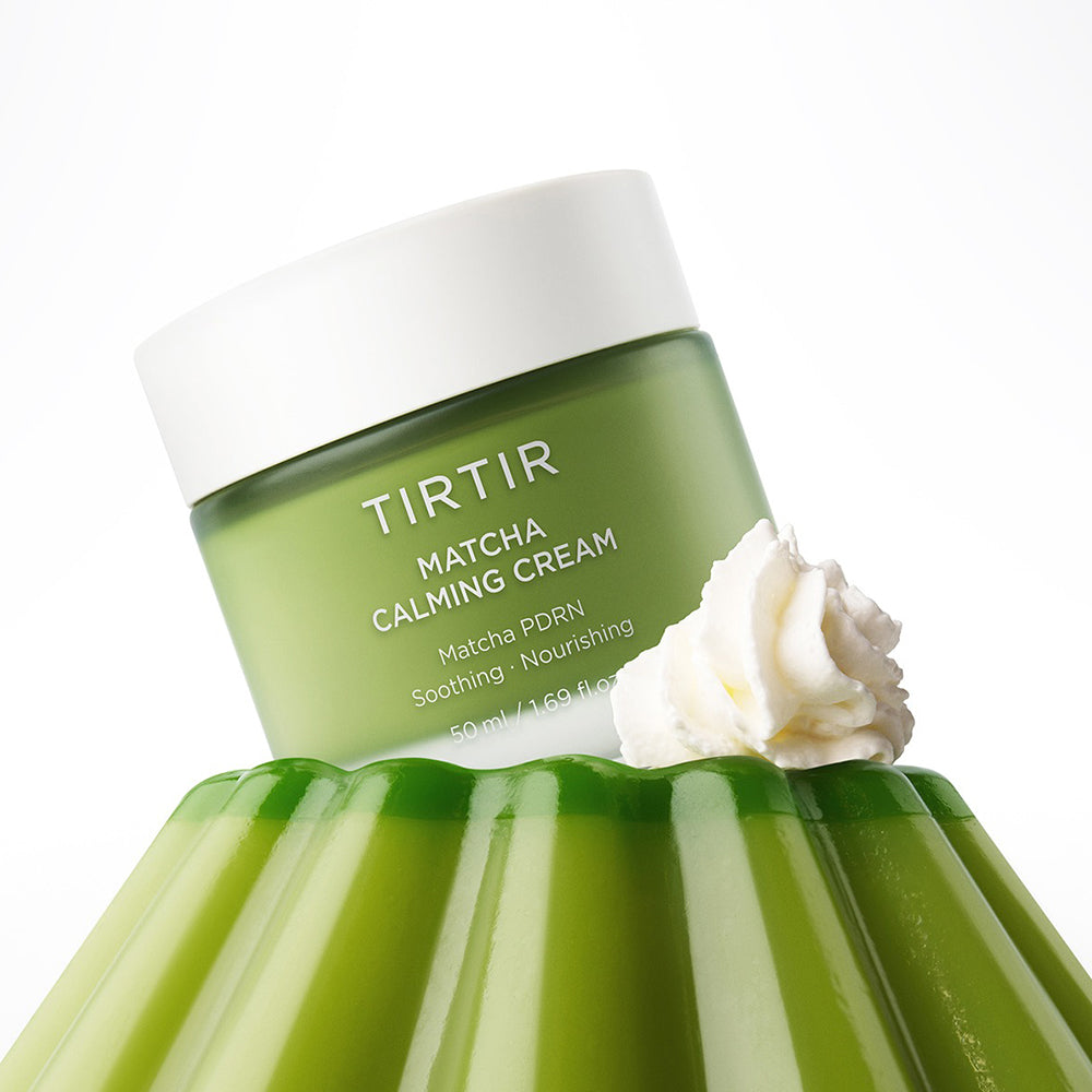 TIRTIR Matcha Calming Cream - crema de fata formulata cu Matcha PDRN si complexe vegetale, care contribuie la calmarea pielii reactive si la reducerea aspectului rosetii - 50 ml