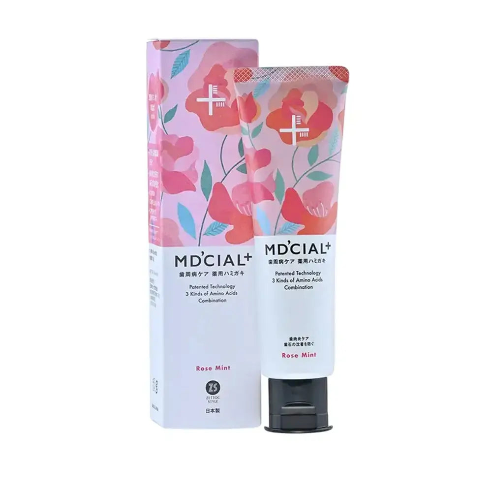 ZETTOC MD'cial Zahnpasta Rose Mint - Zahnpasta formuliert mit 1400 ppm Fluorid und Scutellaria Baicalensis Extrakt, die zur Vorbeugung und Bekämpfung von Parodontalerkrankungen wie Gingivitis und Parodontitis sowie zur Erhaltung der Mundgesundheit beiträgt - 100 g