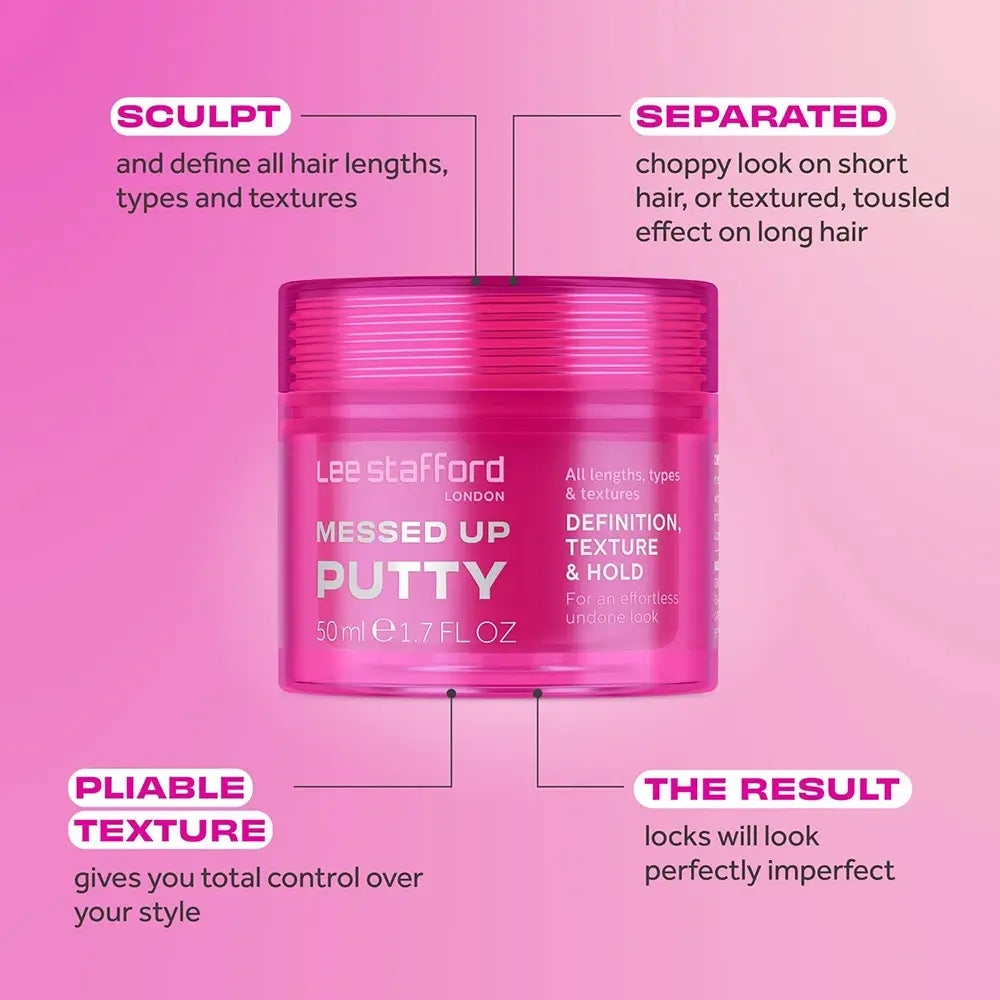 LEE STAFFORD Messed Up Putty - Haarstyling-Paste für Definition und Halt