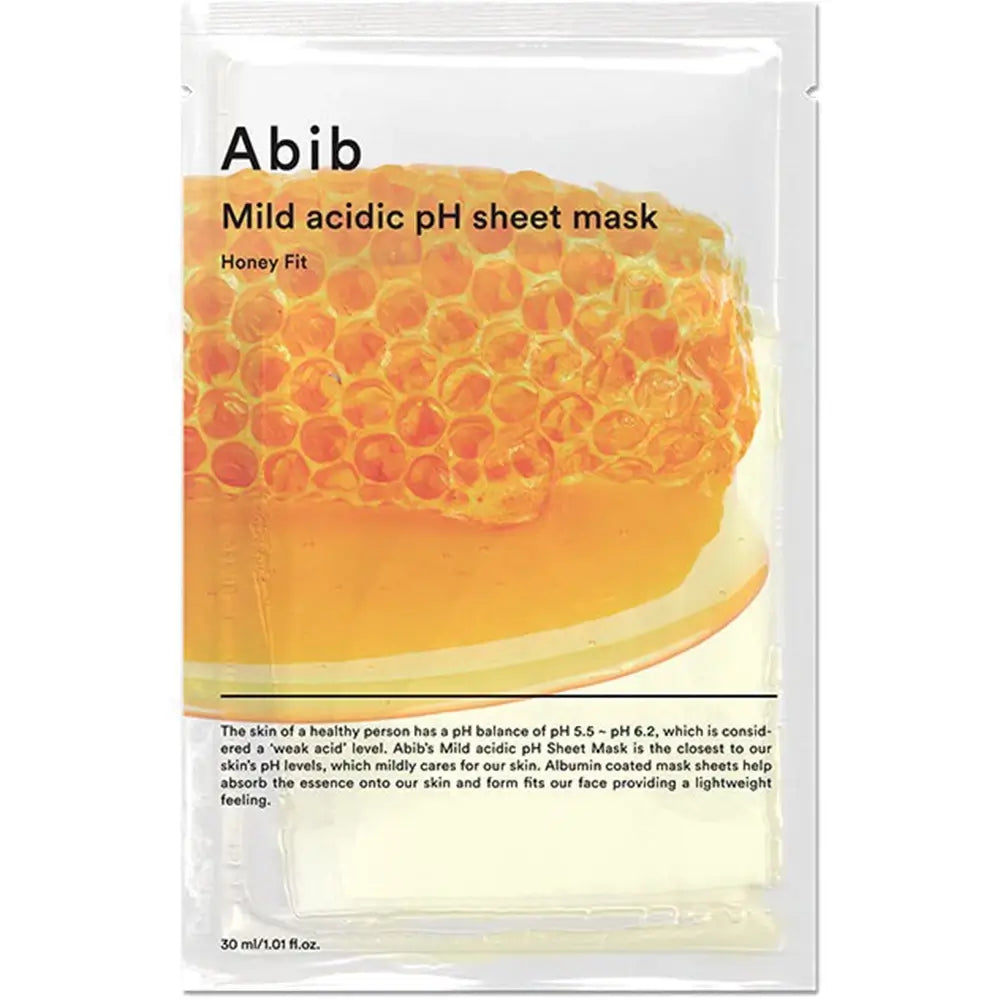 Abib Mild Acidic pH Honig Gesichtsmaske - Feuchtigkeit & Natürlicher Glanz, 30 ml
