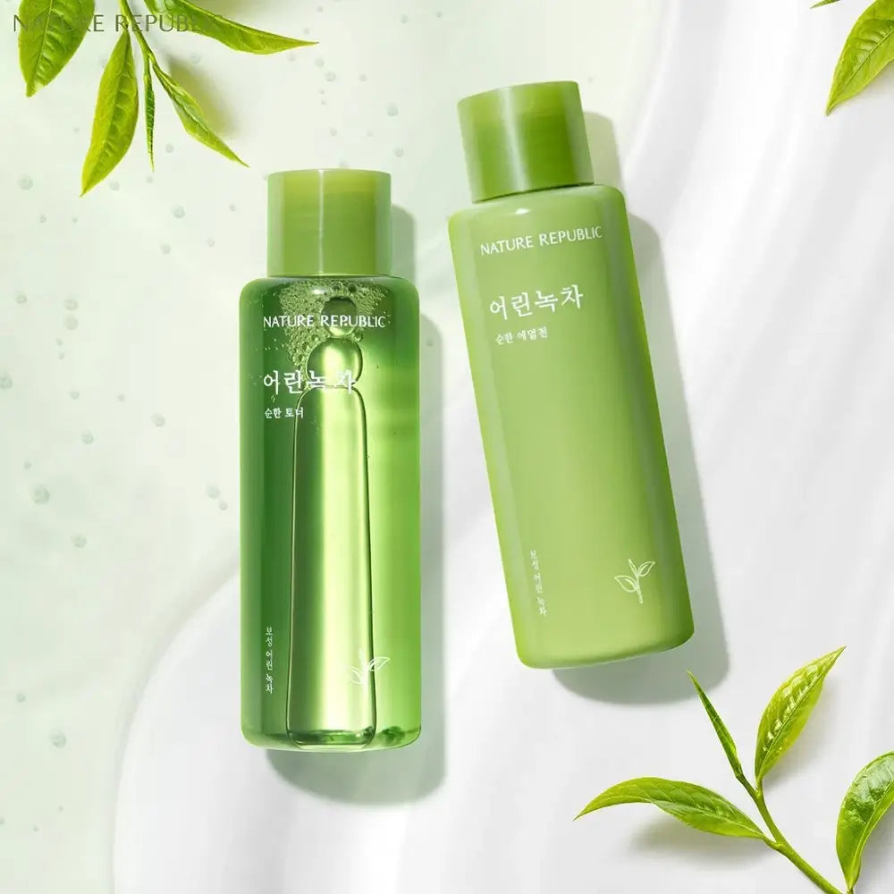 NATURE REPUBLIC Mild Green Tea Toner Feuchtigkeitsspendender Toner - pH-Ausgleich und Akneberuhigung, 155 ml