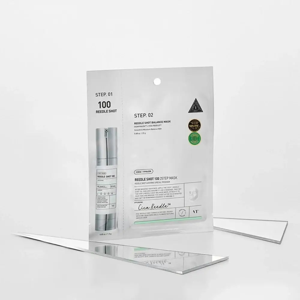 VT COSMETICS Reedle Shot Beruhigende Gesichtsmaske 100 - Intensive Feuchtigkeit und Elastizität, 25g