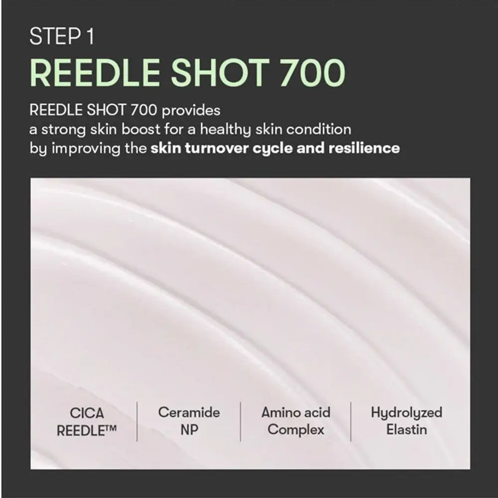 VT COSMETICS Cica Reedle Shot 700 2-Stufen Gesichtsmaske - Intensiv feuchtigkeitsspendende Formel mit regenerierendem Wirkserum zur Verbesserung der Hauttextur und Tiefenfeuchtigkeit – 1,5 g + 25 g