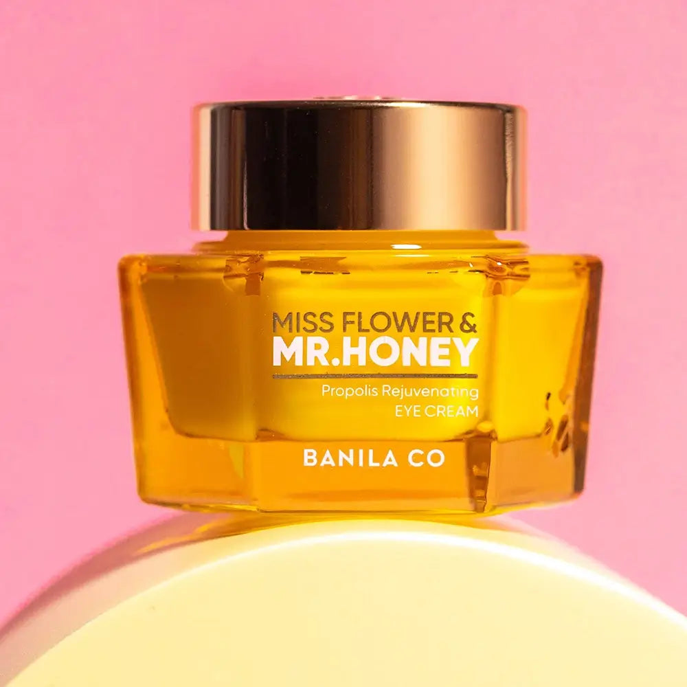 BANILA CO Miss Flower and Mr. Honey Propolis Rejuvenating Eye Cream - Augencreme mit Propolis- und Koffeinextrakt, spendet Feuchtigkeit und hält die Haut geschmeidig - 20 ml