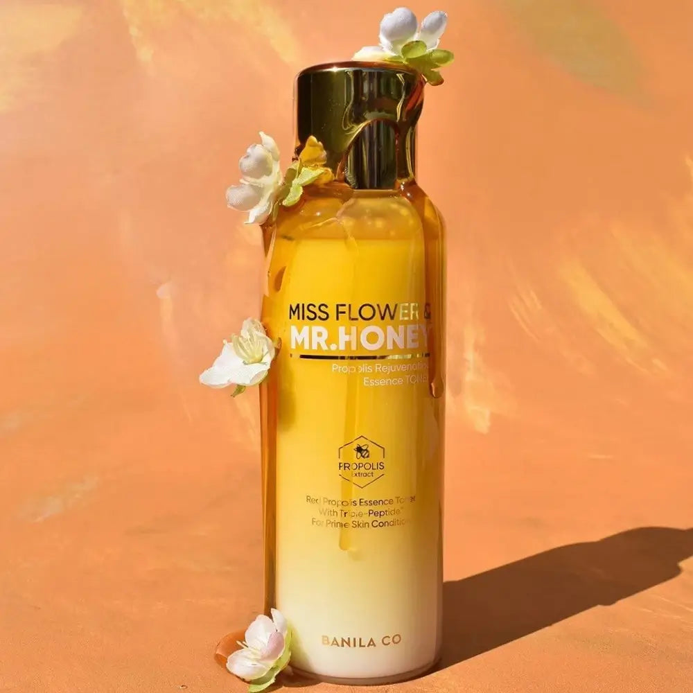 BANILA CO Miss Flower and Mr. Honey Propolis Verjüngender Toner - Gesichts-Toner mit Gelée Royale und Honig Propolis für Hautfeuchtigkeit und Komfort - 190 ml