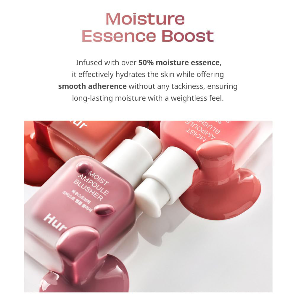 HOUSE OF HUR Moist Ampoule Blusher - fard de obraz lichid cu textura usoara tip ser, conceput pentru a oferi pielii un plus natural de culoare si luminozitate, cu intensitate ajustabila prin aplicare in straturi - 20 ml - 08 Berry Purple