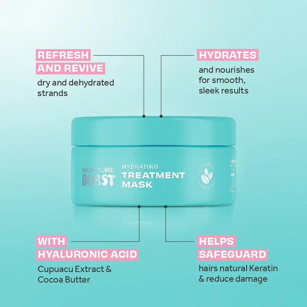 Lee Stafford Moisture Burst Haarmaske 200 ml - Intensive Feuchtigkeit und Glättung für trockenes und strapaziertes Haar, 200 ml