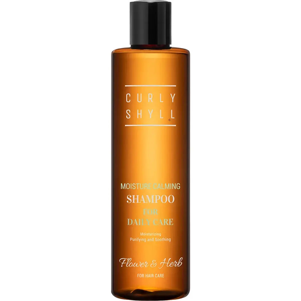 CURLY SHYLL Moisture Calming - Shampoo formuliert mit Blütenkallus-Extrakt und Propolis, zur Feuchtigkeitsversorgung des Haares und zur Beruhigung empfindlicher Kopfhaut - 330 ml
