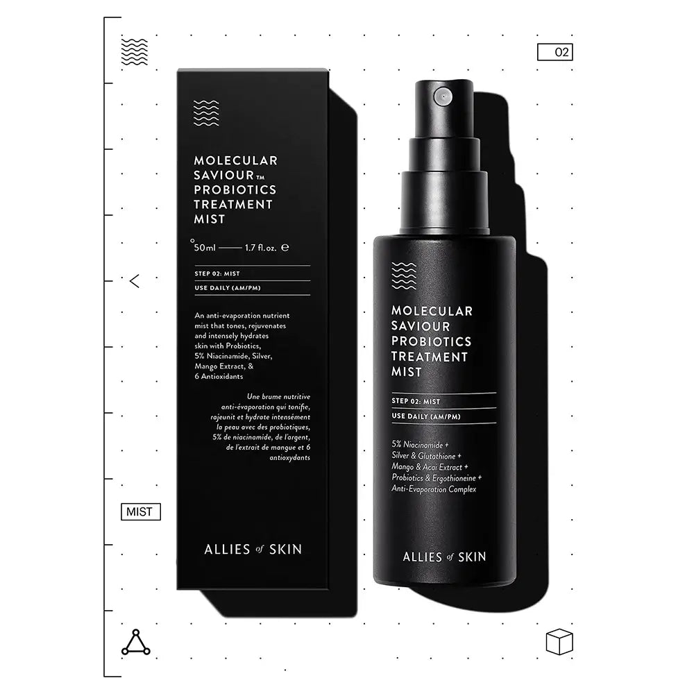ALLIES OF SKIN Molecular Saviour Mist Probiotischer Revitalisierer - Feuchtigkeit, Beruhigung & Antioxidativer Schutz, 50 ml
