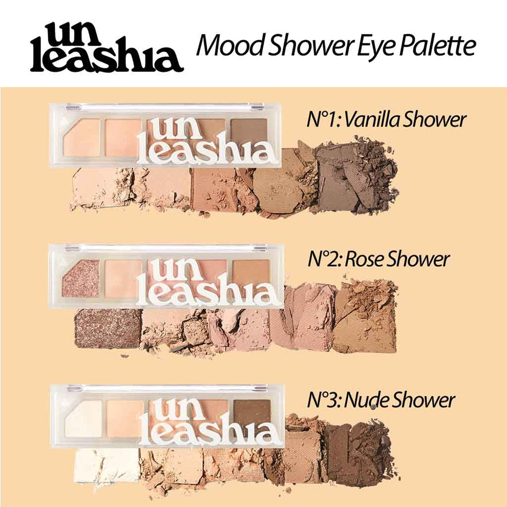 UNLEASHIA Mood Shower Face Palette Fard de pleoape No. 1 Vanilla Shower
