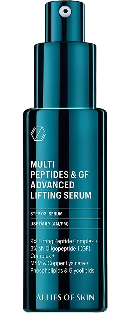 ALLIES OF SKIN Multi Peptide & GF Serum für das Gesicht - Advanced Lifting - Sofortiger Lifting-Effekt und intensive Feuchtigkeit, 30 ml