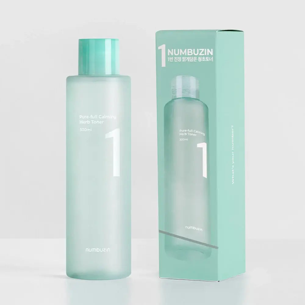 NUMBUZIN Nr.1 Pure-Full Toner Beruhigendes Gesichtswasser 300 ml - Beruhigung und Feuchtigkeit für empfindliche Haut, gegen Rötungen, 300 ml