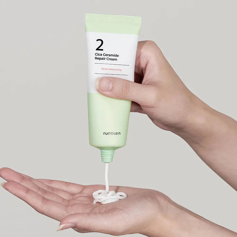 NUMBUZIN Nr.2 Cica Ceramid-Reparationscreme für das Gesicht 60 ml - intensive Reparatur und beruhigende Feuchtigkeitspflege, 60 ml
