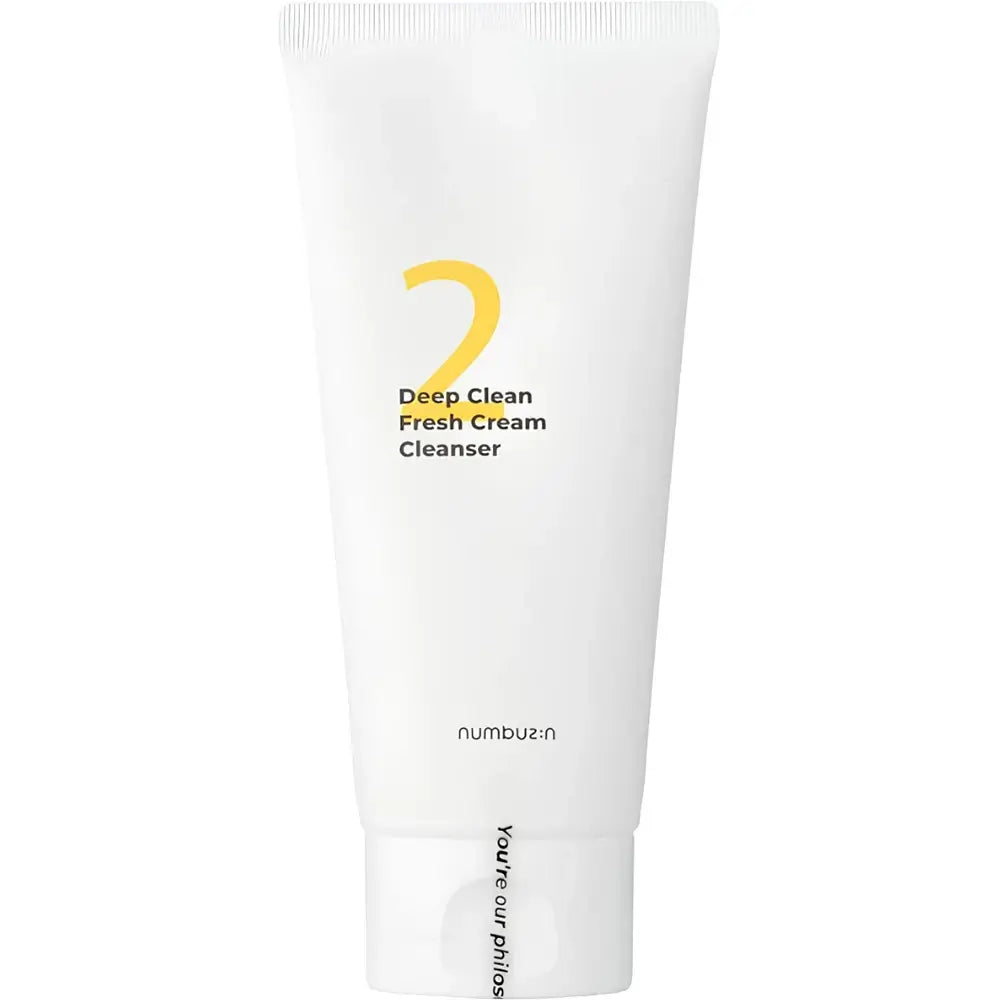 NUMBUZIN Nr.2 Deep Clean Fresh Cream Cleanser - Reinigingscrème geformuleerd met glycerine en Coco-Glucoside, die helpt bij het verwijderen van onzuiverheden, overtollig talg en make-upresten en het behouden van natuurlijke hydratatie - 120 ml