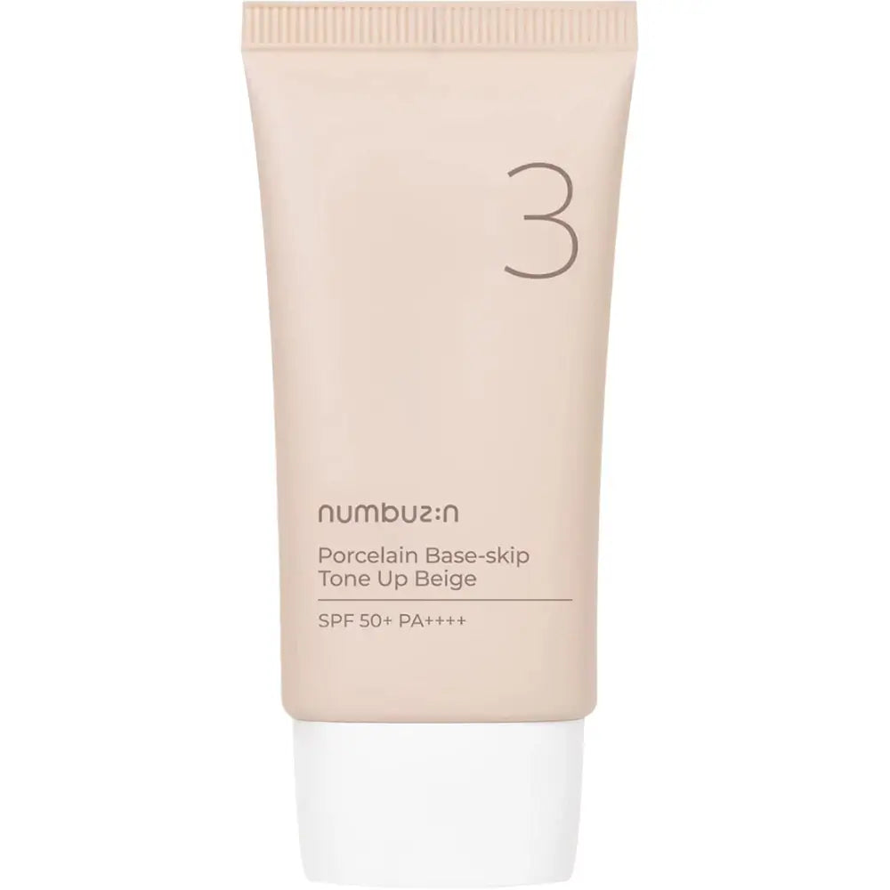 NUMBUZIN Nr.3 Porcelain Base-Skip Crema Colorata Beige - UV Schutz und Teint-Aufhellung, 50ml