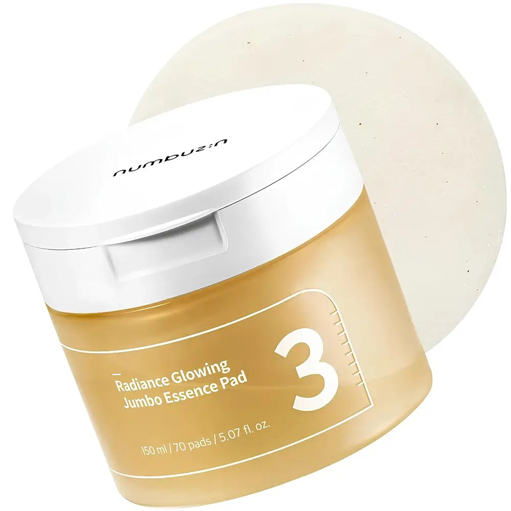 Numbuzin No.3 Radiance Glowing Dischete Jumbo - Luminozitate și Hidratare Intensă, 70 buc