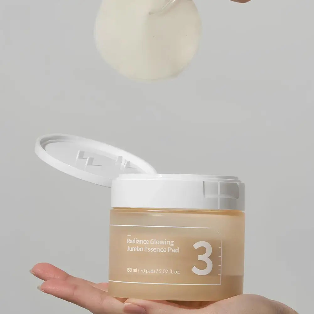 Numbuzin No.3 Radiance Glowing Dischete Jumbo - Luminozitate și Hidratare Intensă, 70 buc