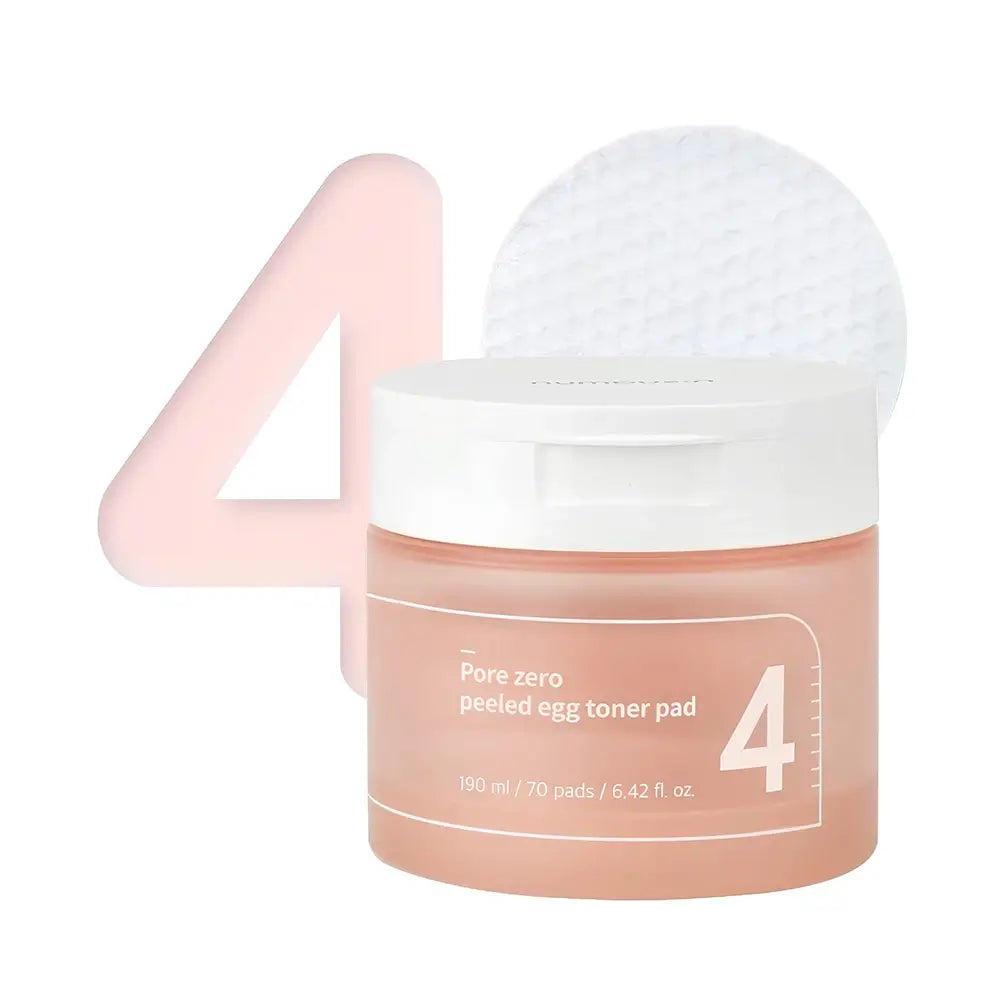 NUMBUZIN No.4 Pore Zero Peeling Toner Pads - sanfter Peeling-Effekt und Porenverfeinerung, 70 Stück
