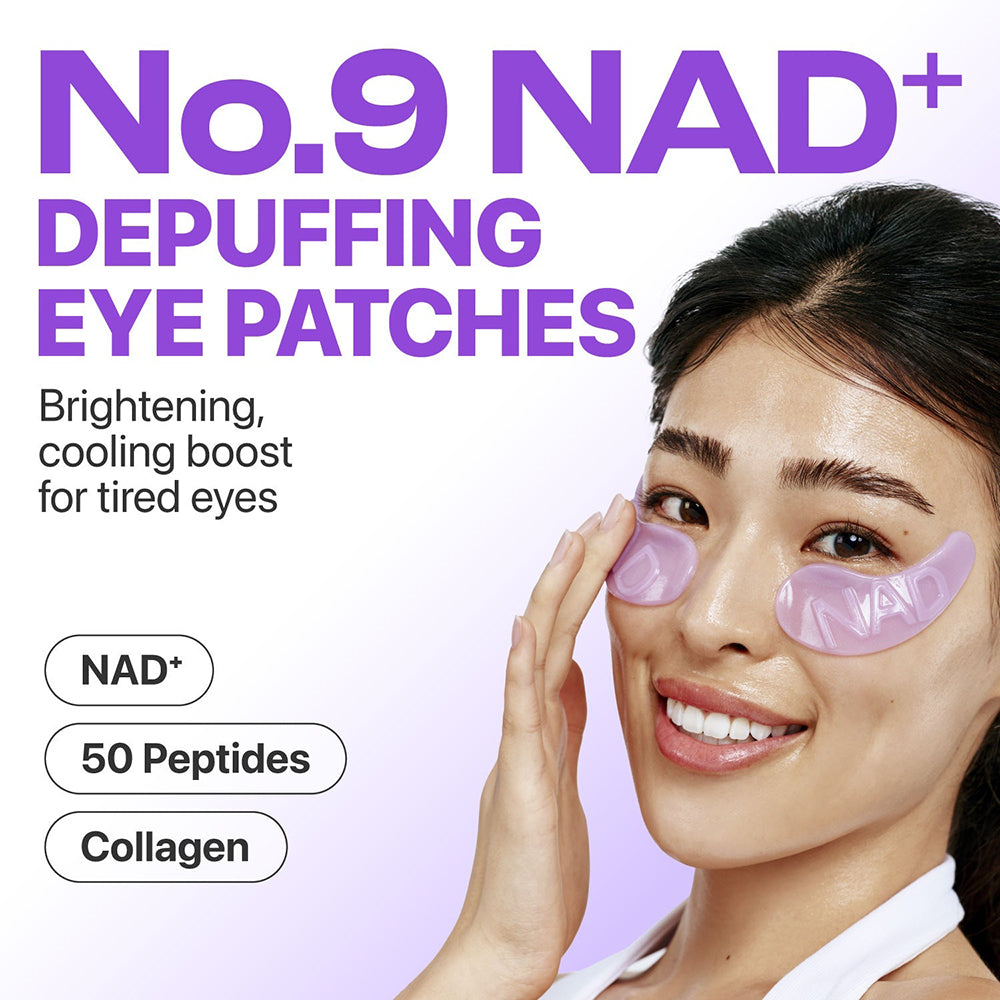 NUMBUZIN No.9 NAD+Collagen Under Eye Patches - benzi pentru ochi formulate cu colagen marin si niacinamida, care contribuie la diminuarea aspectului cearcanelor si la mentinerea prospetimii zonei perioculare - 5 buc