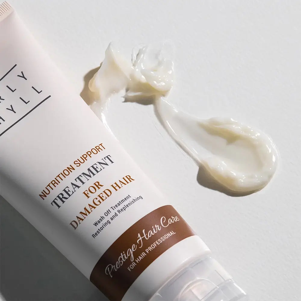 CURLY SHYLL Nährpflege - Haarkur mit Aloe Vera Extrakt und Macadamia-Kernöl zur Regeneration von trockenem oder geschädigtem Haar und zur Erhaltung gesünderen Haares - 250 ml