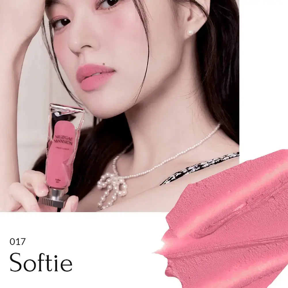 MUZIGAE MANSION Objet Liquid - Lippenstift mit Hagebuttenöl und Hyaluronsäure für Feuchtigkeit und Komfort - 6 ml - 017 Softie
