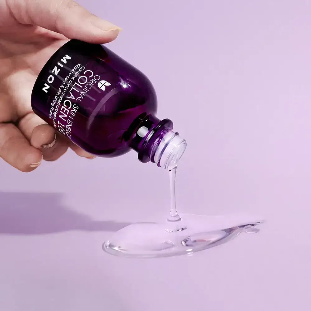 MIZON Original Skin Energy Collagen 100 - Serum für das Gesicht mit hydrolysiertem Meereskollagen und Hyaluronsäure zur Verbesserung der Hautfeuchtigkeit und Festigkeit - 30 ml