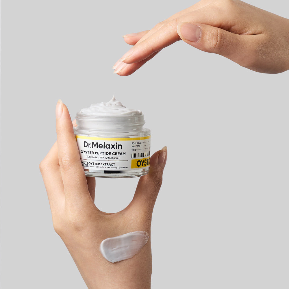 Dr. Melaxin Austern-Peptid-Creme - Gesichtscreme mit Niacinamid und Retinal zur Verbesserung des Hauttons und zur Reduzierung des Erscheinungsbilds von Falten - 50 ml