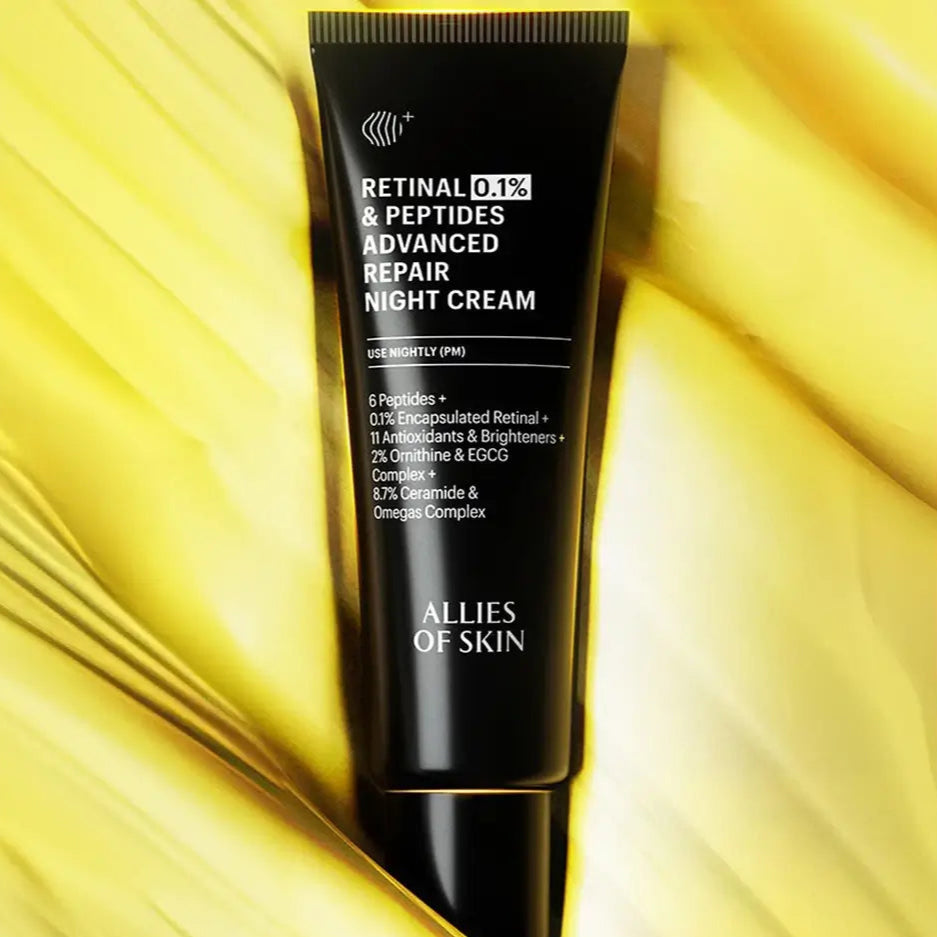 Verpackung & Branding der Retinal 0,1 % Repair Night Cream von Allies of Skin

