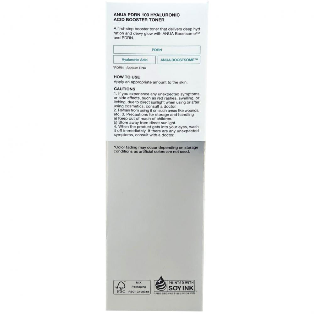 ANUA PDRN 100 Hyaluronsäure Booster Toner 250 ml