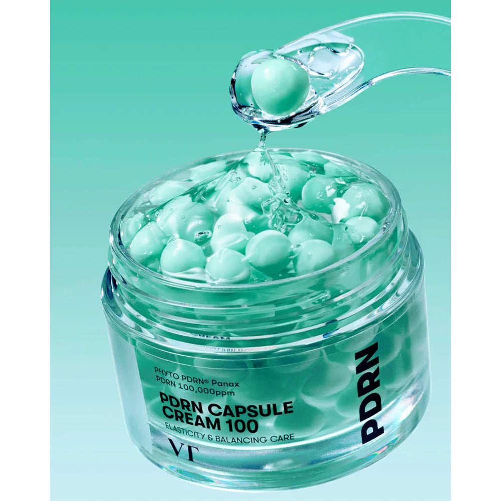 VT COSMETICS PDRN Kapselcreme 100 - Gesichtscreme mit pflanzlichem PDRN aus wildem Ginseng und Hyaluronsäure-Komplex - 50 ml