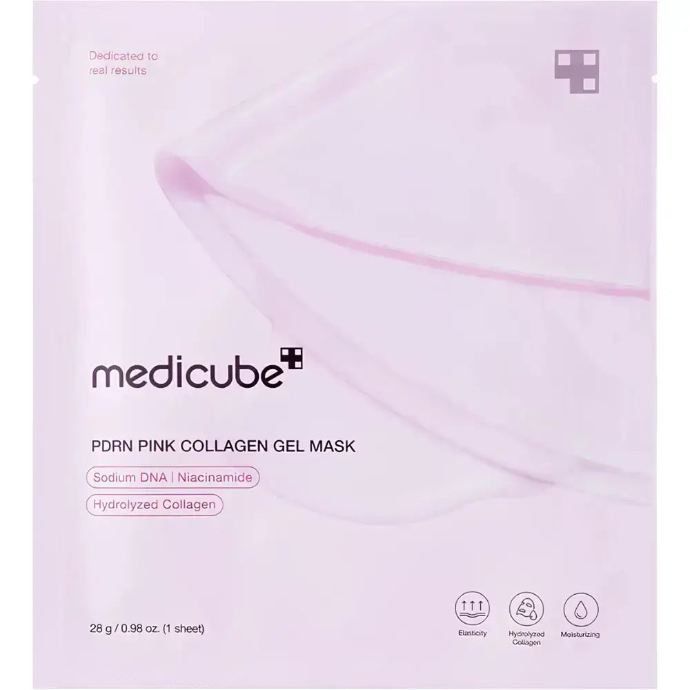 MEDICUBE PDRN Pink Collagen Gel - Gesichtsmaske formuliert mit PDRN (Polydeoxyribonukleotid) und Niacinamid, die zur Hautfeuchtigkeit und zum Hautkomfort beitragen - 28 g