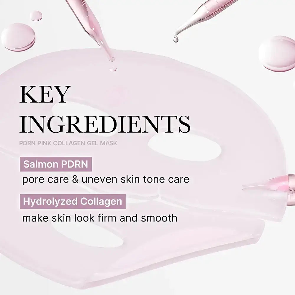 MEDICUBE PDRN Pink Collagen Gel - Gesichtsmaske formuliert mit PDRN (Polydeoxyribonukleotid) und Niacinamid, die zur Hautfeuchtigkeit und zum Hautkomfort beitragen - 28 g