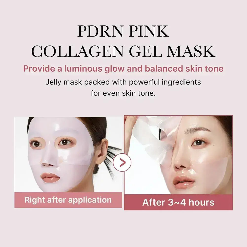 MEDICUBE PDRN Pink Collagen Gel - Gesichtsmaske formuliert mit PDRN (Polydeoxyribonukleotid) und Niacinamid, die zur Hautfeuchtigkeit und zum Hautkomfort beitragen - 28 g