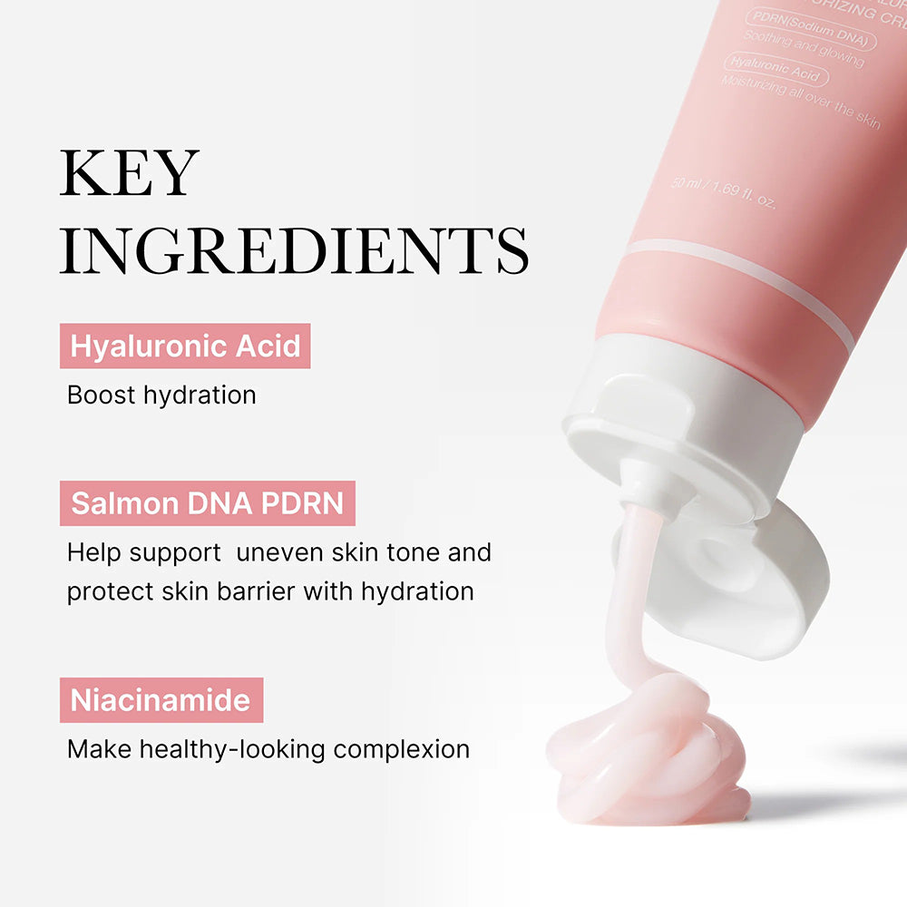 MEDICUBE PDRN Hyaluronsäure Feuchtigkeitscreme mit PDRN aus Lachs - für Feuchtigkeit und gleichmäßigen Teint, 50 ml