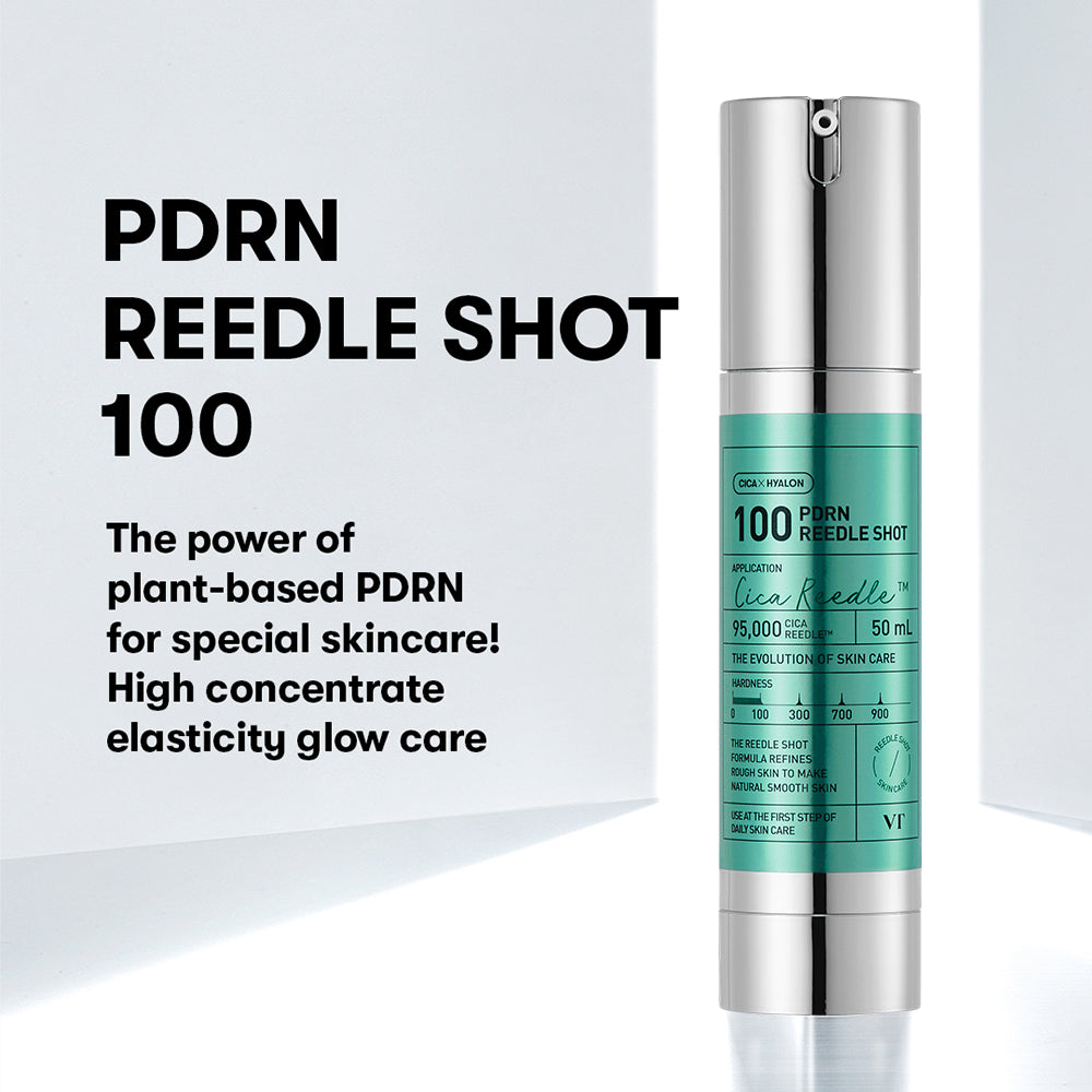 VT COSMETICS PDRN Reedle Shot 100 - Serum für das Gesicht, formuliert mit Hyaluronsäure und Peptiden, das zur Hautfeuchtigkeit und zum Hautkomfort beiträgt - 50 ml