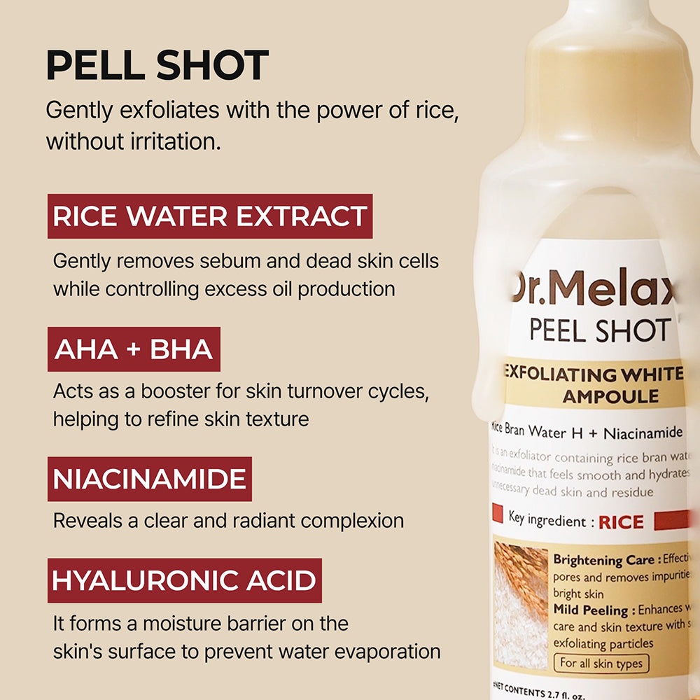 Dr. Melaxin Peel Shot Peeling-Ampulle mit weißem Reis