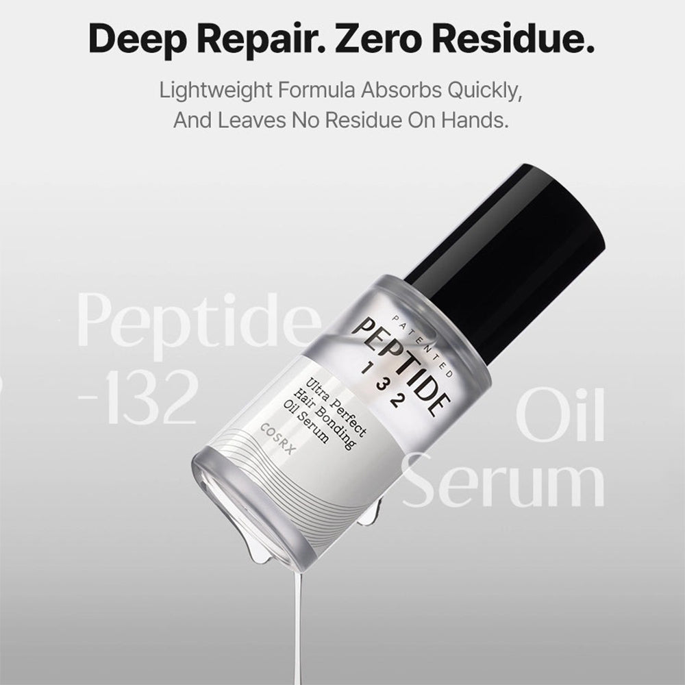 COSRX Peptide 132 Ultra Perfect Hair Bonding Oil Serum – Haarserum mit Peptid-132 und Arganöl zur Stärkung der Keratinstruktur und für Glanz – 28 ml
