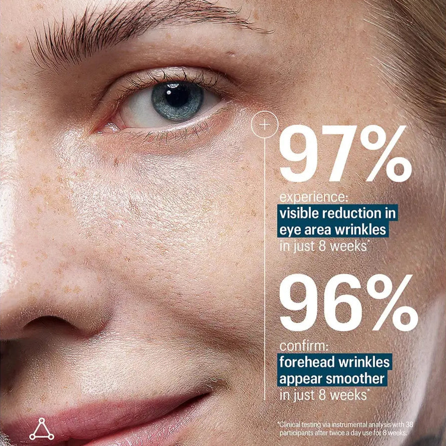Etikett mit 9 % Lifting Peptide Complex & 3 % Growth Factor Complex zur Anti-Aging-Pflege
