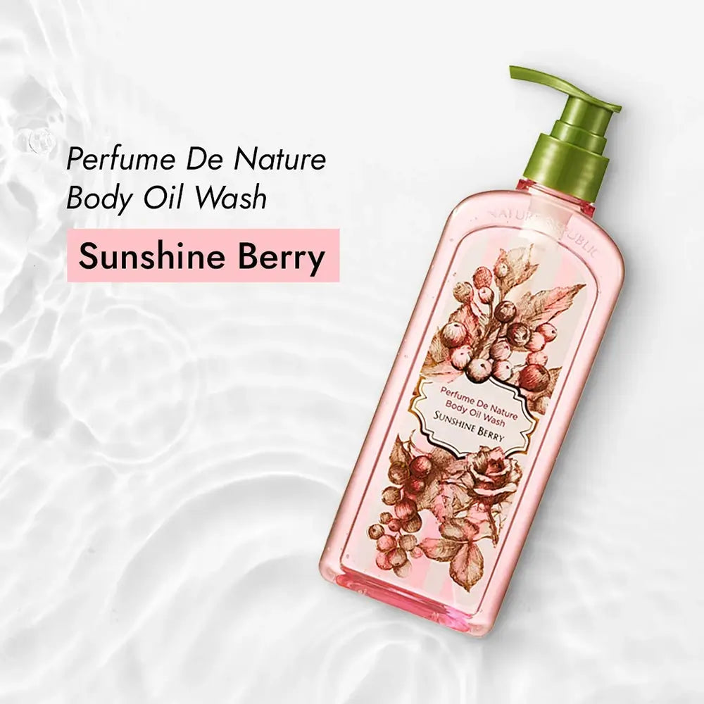NATURE REPUBLIC Perfume De Nature Duschöl Sonnige Beere - Feuchtigkeitsspendend und geschmeidig, 345 ml