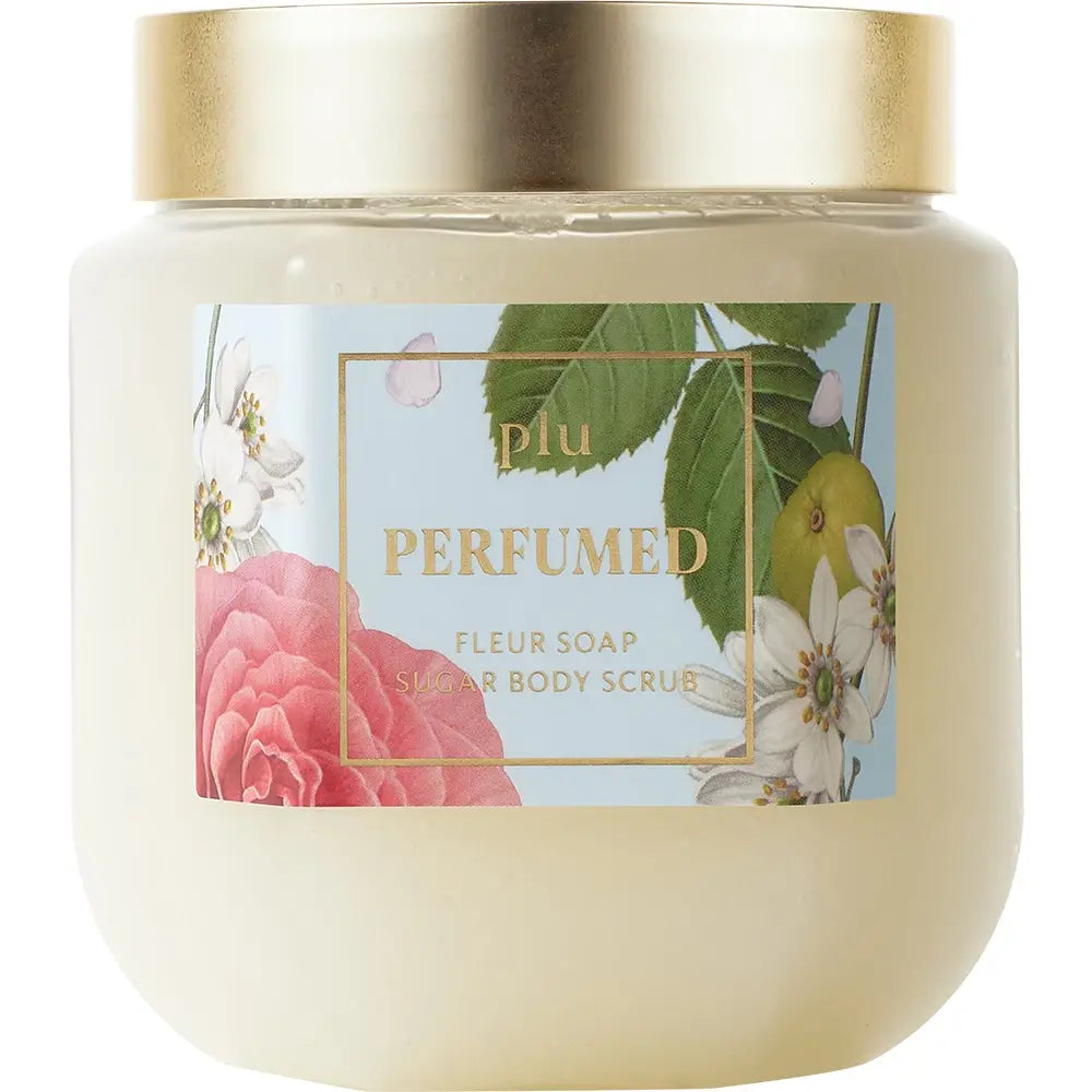 PLU Seifen-Körperpeeling Fleur Soap - mit Zucker und AHA formuliert, entfernt abgestorbene Hautzellen - 500 g