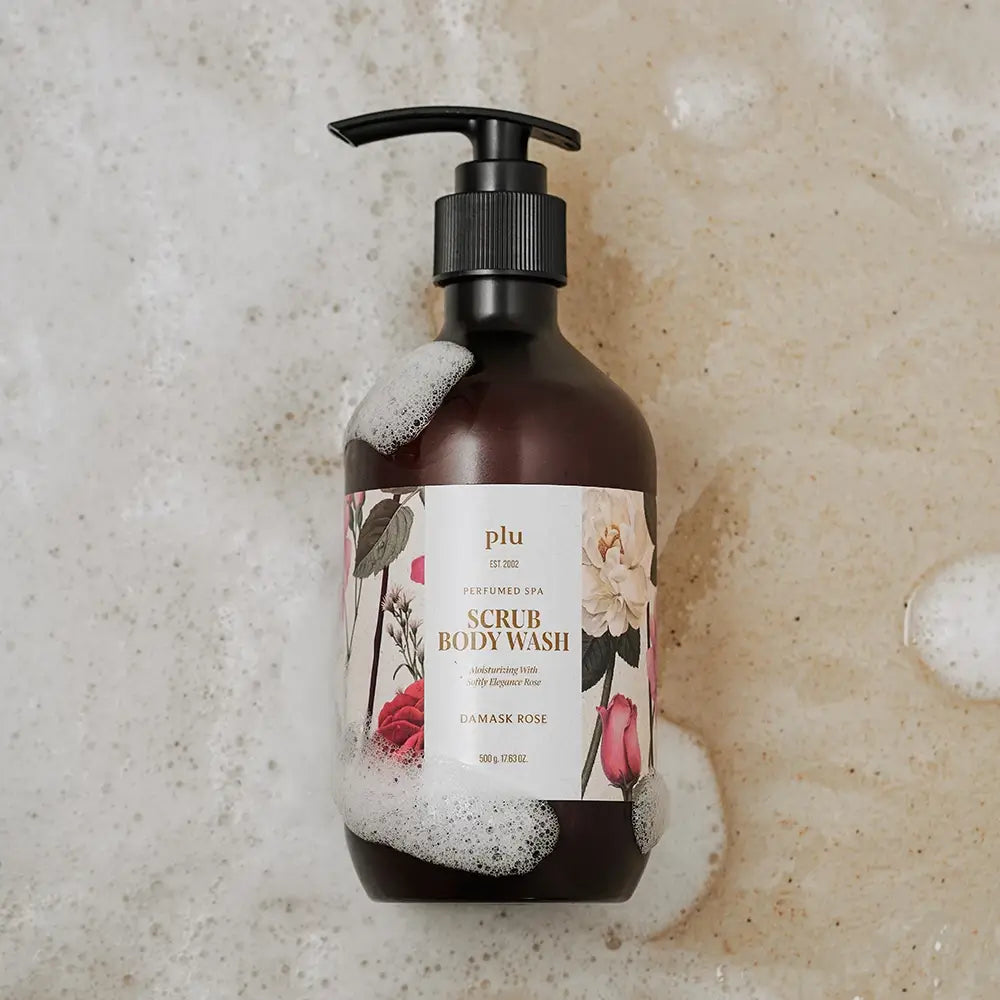 PLU "Perfumed Spa Damask Rose" - Duschgel mit Meersalz und Hyaluronsäure
