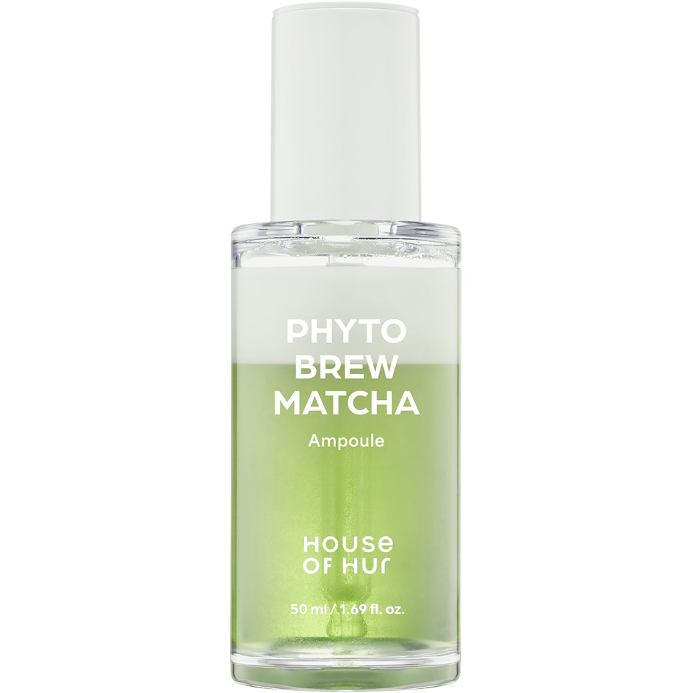 HOUSE OF HUR Phyto Brew Matcha Ampoule - ser de fata bifazic formulat cu Hadong matcha si peptide biomimetice, care contribuie la hidratarea pielii si la mentinerea echilibrului pielii - 50 ml