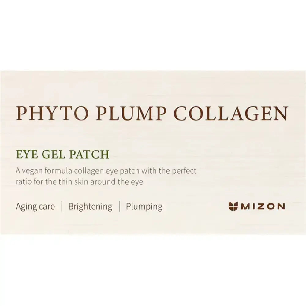 MIZON Phyto Plump Collagen Eye Gel Patch - Augenpads mit Hyaluronsäure und Centella Asiatica Extrakt zur Hautfeuchtigkeit und Linderung von Reizungen - 60 Stück